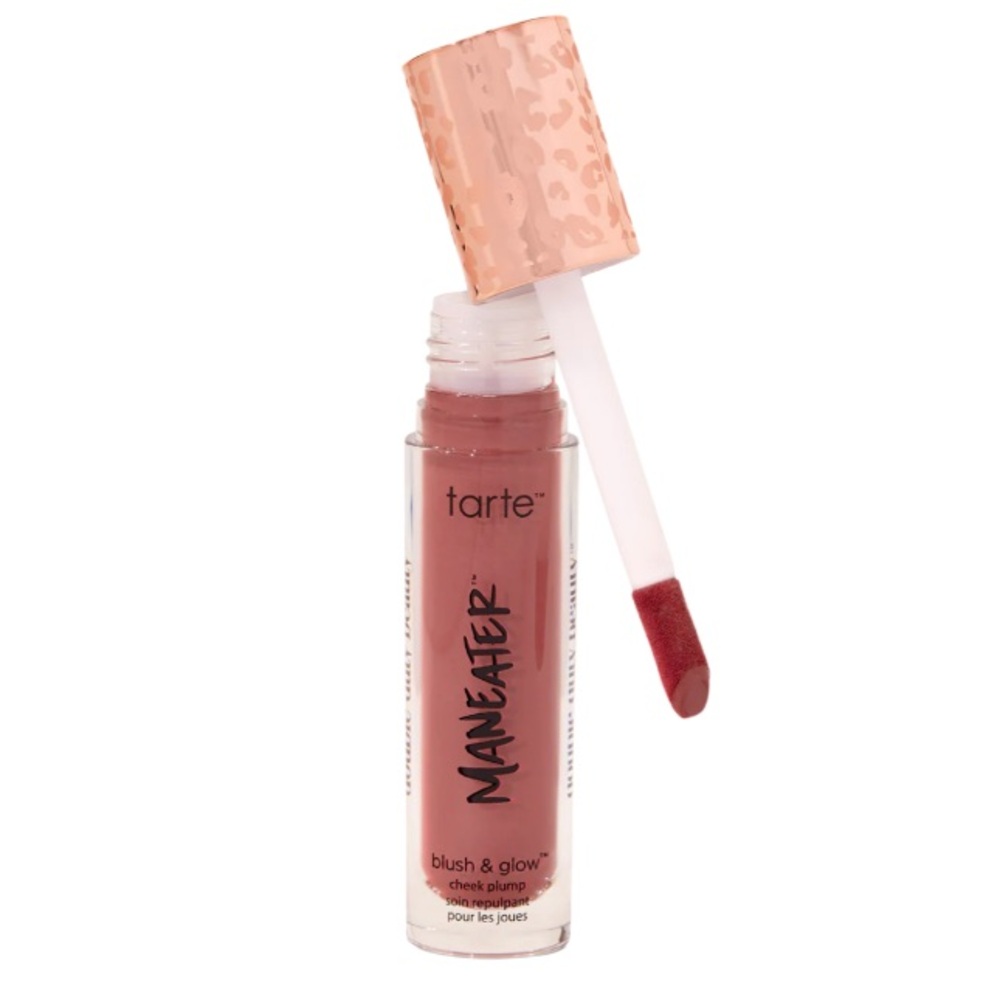 NIB Tarte Maneater Blush & Glow Cheek Plump Double Duty Beauty Raspberry